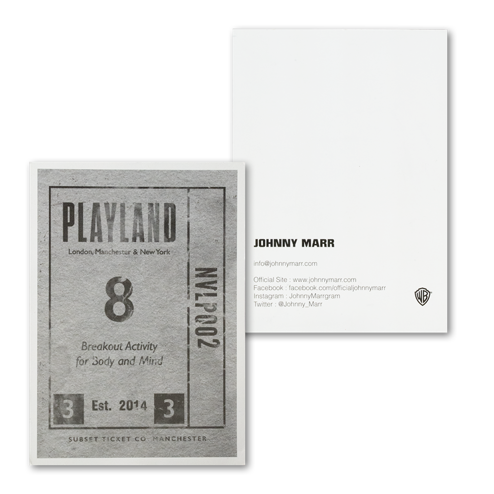 JOHNNY MARR PLAYLAND PHOTOCARD SET