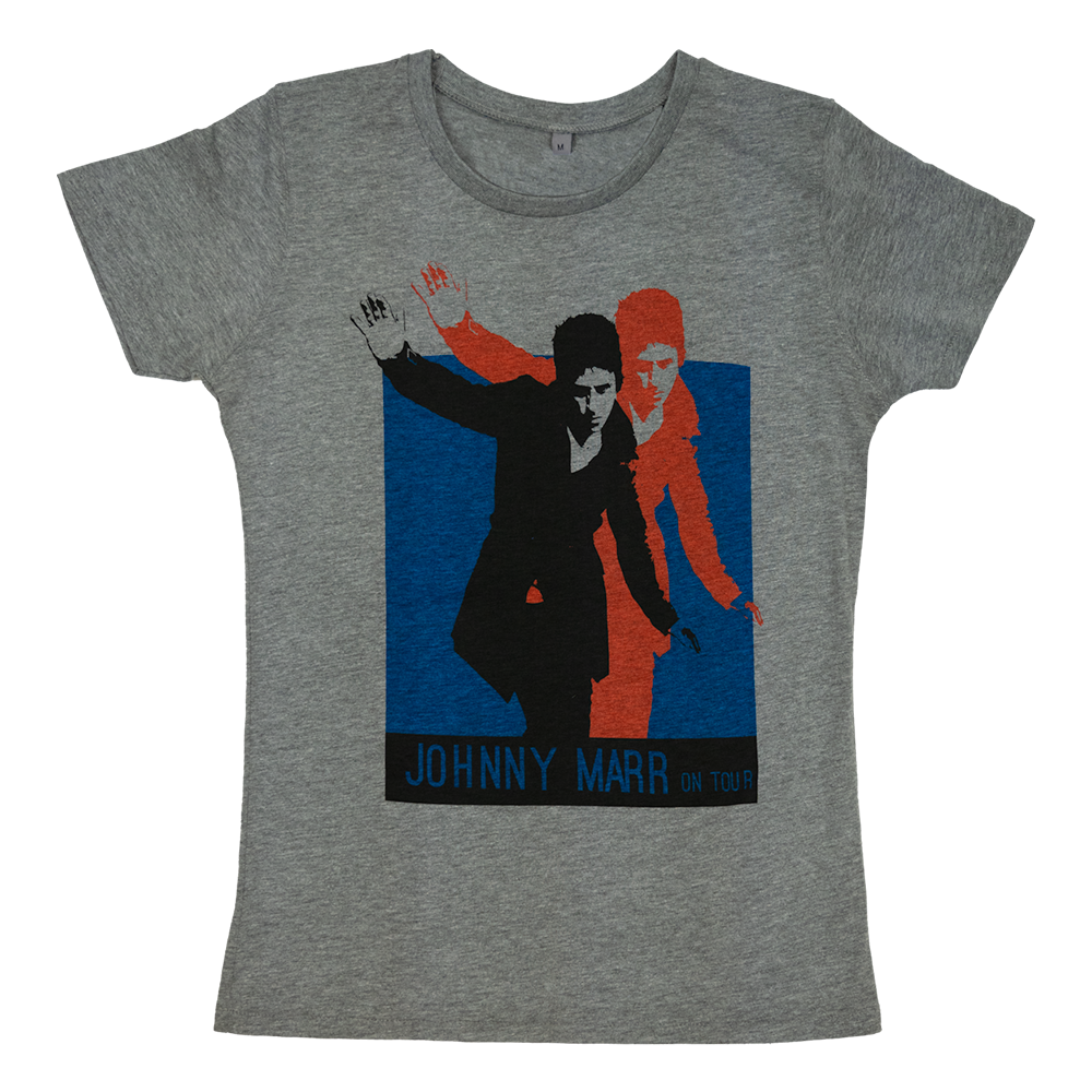JOHNNY MARR ON TOUR LADIES GREY T-SHIRT