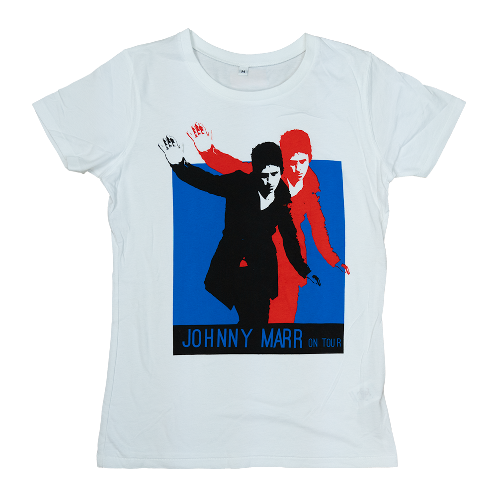 JOHNNY MARR ON TOUR LADIES WHITE T-SHIRT